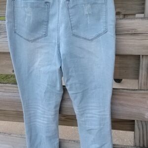 Light Blue Women's Corset Jean Romper